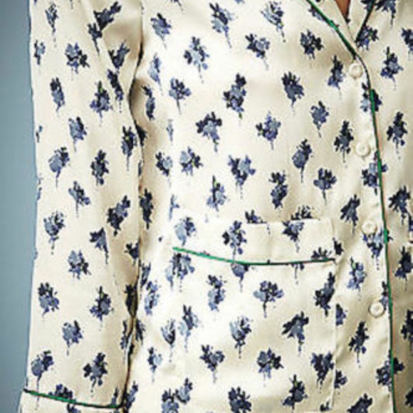 TOPSHOP Floral Pajama Lounge Top sz 10 8 NWT - Picture 2 of 3